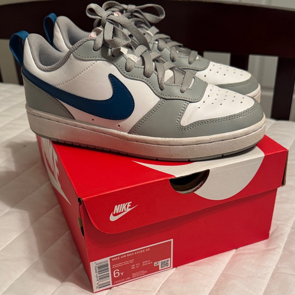 Nike Sneakers - White, Gray, and Blue